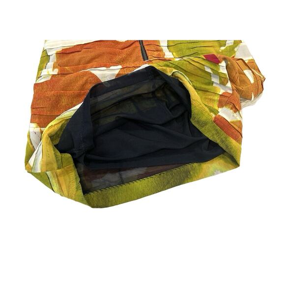 Alice + Olivia Valerie Silk Shift Dress Size 4 Multicolor Tie Dye Back Zip - Picture 6 of 9